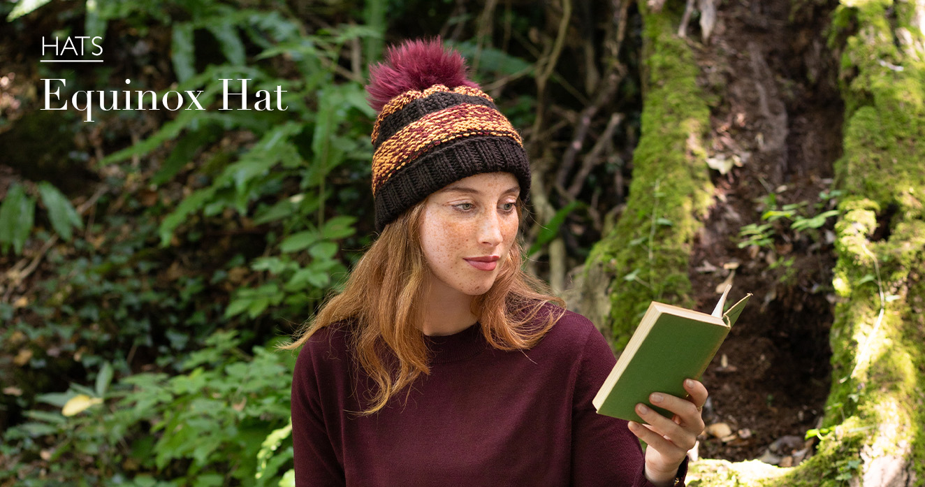 HATS equinox knit pattern autumn winter shop toft